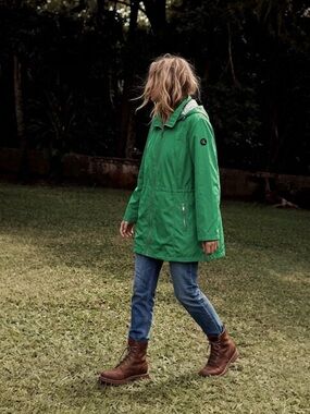 Calvin Klein Hooded Lined Zip Jacket Windbreaker Rain 3X Green